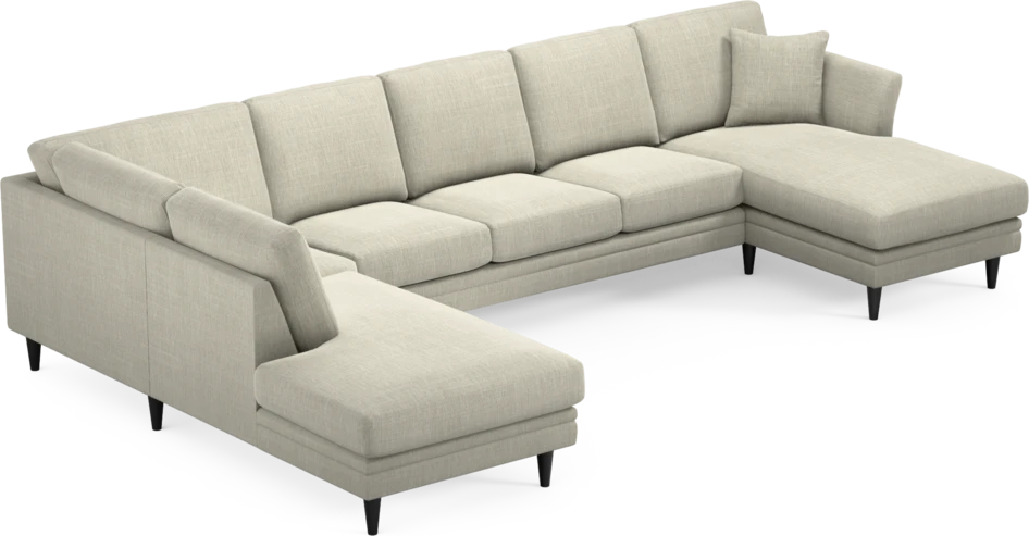 Eden - 3-sits soffa med divan vänster och schäslong höger - Beige