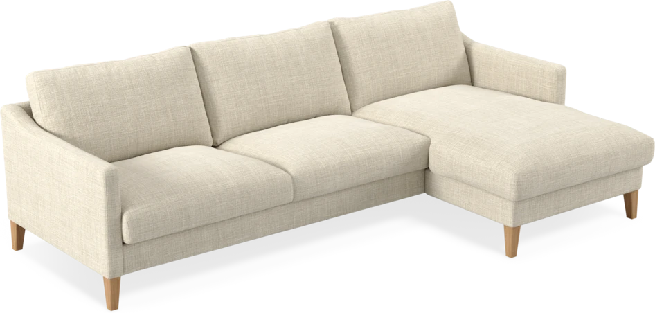Winston - 3-sits soffa med schäslong, vändbar - Beige