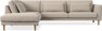 Willow - 3-sits soffa med divan vänster, fast klädsel - Beige