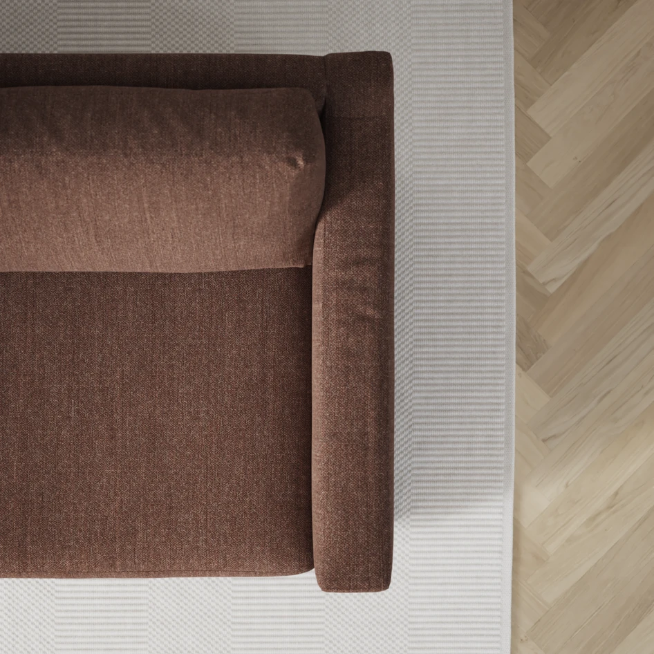 Friday - 2,5-sits soffa med divan höger - Orange