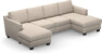 Friday - 2-sits soffa med två schäslonger - Beige