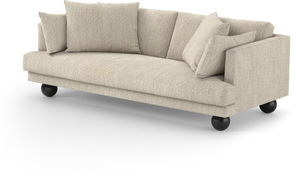 Harper - 3-sits soffa, hel dyna - Beige