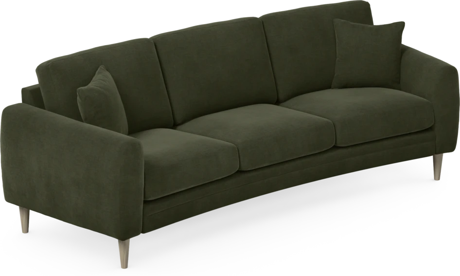 Eden - 3-sits soffa svängd - Grön