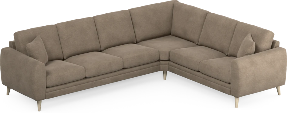 Eden - Hörnsoffa, 3+2-sits - Brun