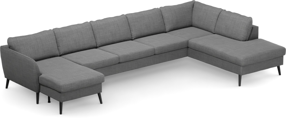 County - 4-sits soffa med schäslong vänster och divan höger - Grå