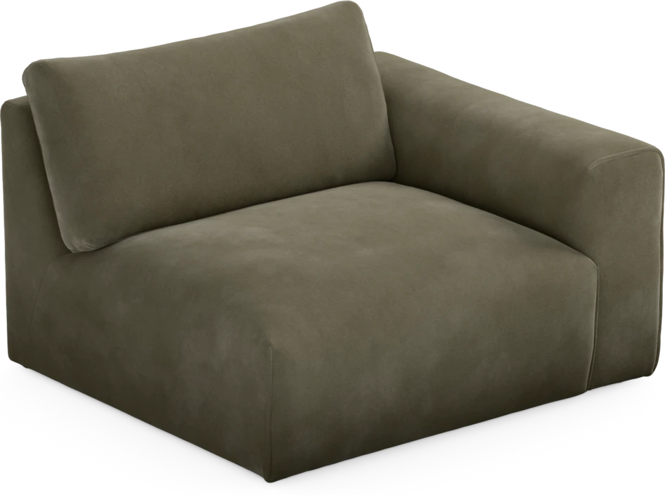 Free - 1,5-sits med armstöd höger - Grön