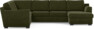 Friday - Hörnsoffa, 2+3-sits med schäslong höger - Grön