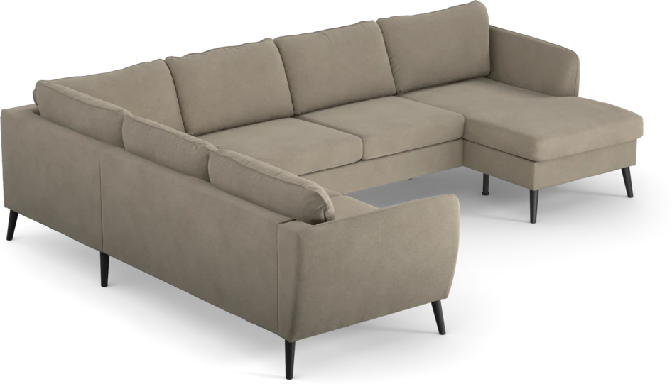 County - Hörnsoffa, 2+3-sits med schäslong höger - Beige