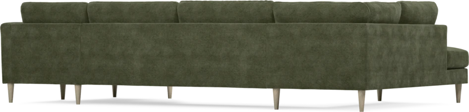 Bridge - 3-sits soffa med divan vänster och schäslong höger - Grön