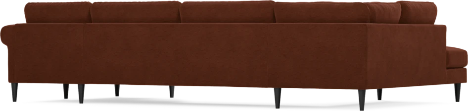 Bridge - 3-sits soffa med divan vänster och schäslong höger - Orange