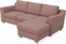 Friday - 3-sits soffa med schäslong höger - Rosa
