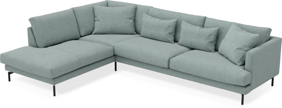Harper - 3-sits soffa med divan vänster - Grön