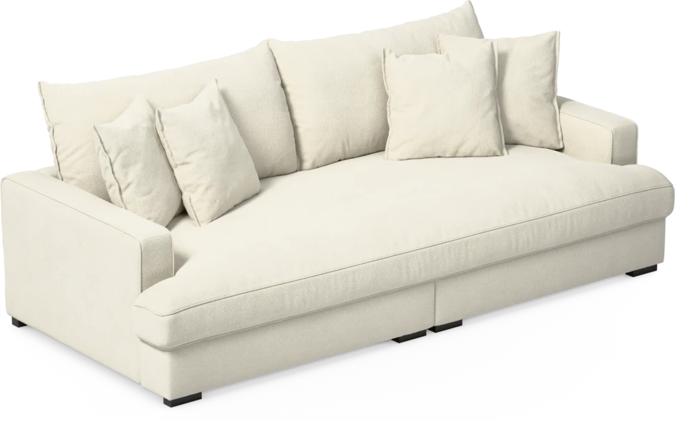 Rossi - 3-sits soffa, hel dyna - Vit