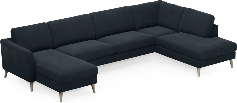 Bridge - 3-sits soffa med schäslong vänster och divan höger - Blå