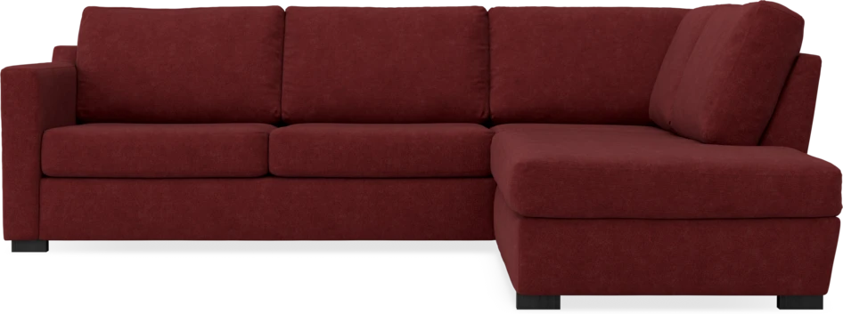 Friday - 2,5-sits soffa med divan höger - Rosa