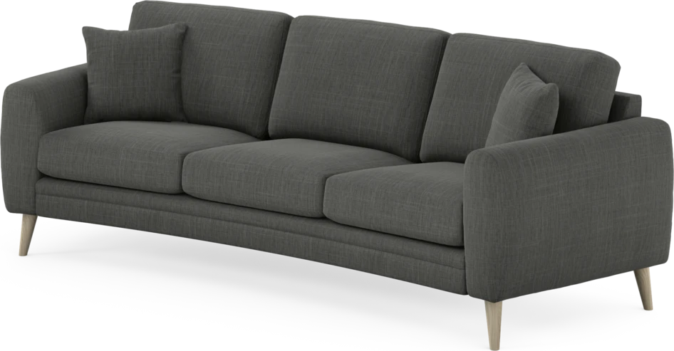 Eden - 3-sits soffa svängd - Grå