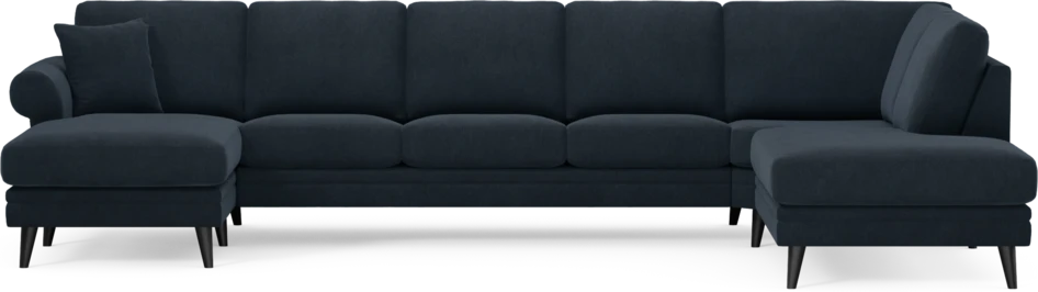 Eden - 3-sits soffa med schäslong vänster och divan höger - Blå