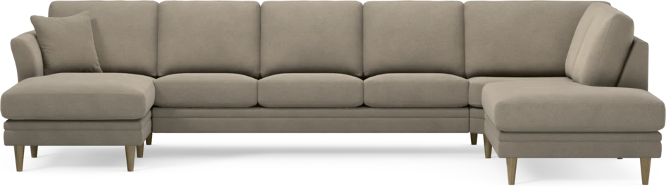 Eden - 3-sits soffa med schäslong vänster och divan höger - Beige