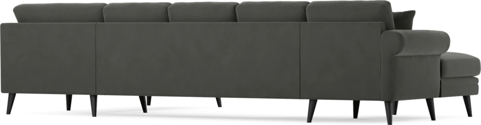 Eden - 3-sits soffa med schäslong vänster och divan höger - Grå