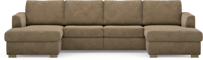 Friday - 2-sits soffa med två schäslonger - Brun