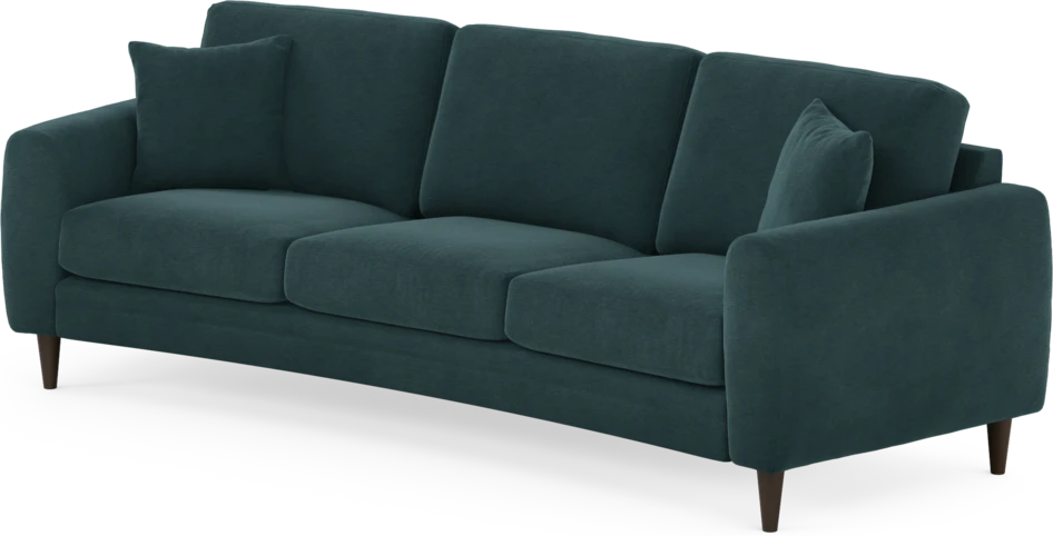 Eden - 3-sits soffa svängd - Blå