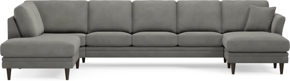 Eden - 3-sits soffa med divan vänster och schäslong höger - Grå