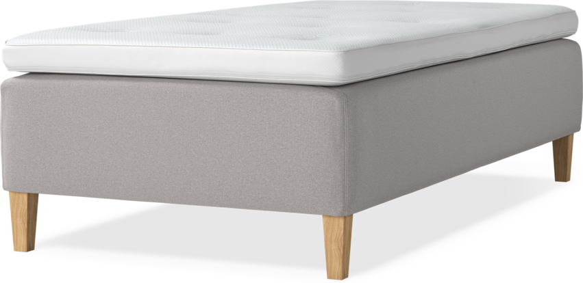 Delux Dream - Ramsäng, enkelsäng med bäddmadrass - Grå