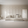 Rossi - 2-sits soffa med schäslong XL höger - Beige