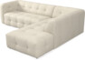 Bella - 3-sits soffa med divan höger - Vit