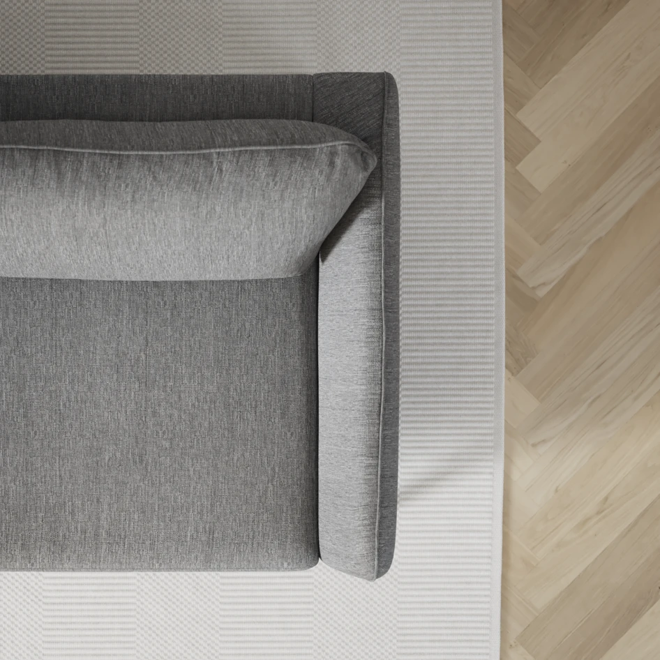 County - 3-sits soffa med divan vänster och schäslong höger - Grå
