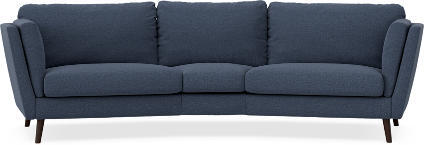 Madison - 3-sits soffa svängd, 90 cm - Blå