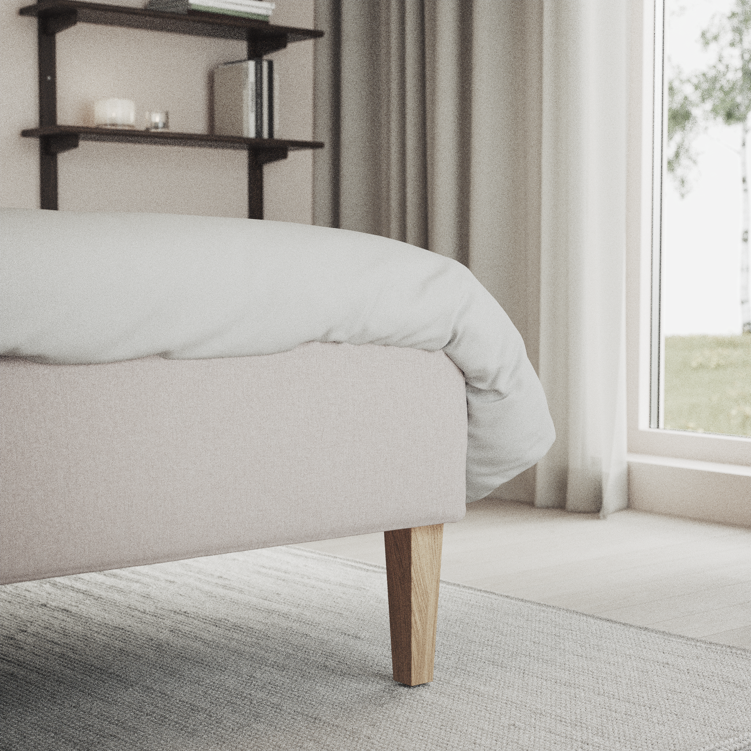 Delux Exclusive - Kontinentalsäng, enkelsäng 120 cm med bäddmadrass och sängben - inspiration