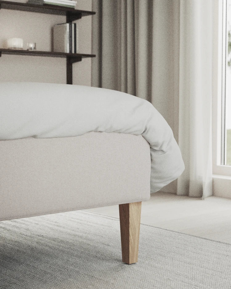 Delux Exclusive - Kontinentalsäng, enkelsäng 120 cm med bäddmadrass och sängben - inspiration