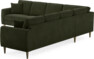 Eden - Hörnsoffa, 3+3-sits - Grön