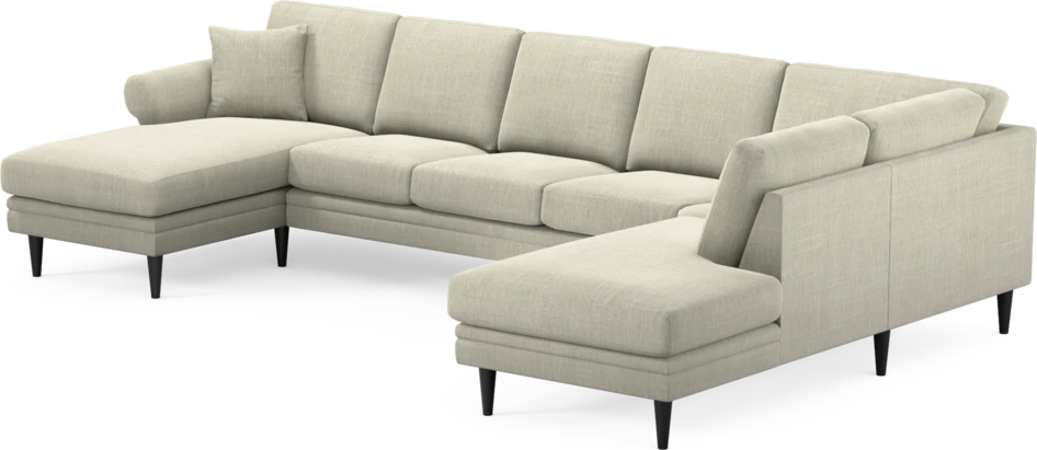 Eden - 3-sits soffa med schäslong vänster och divan höger - Beige