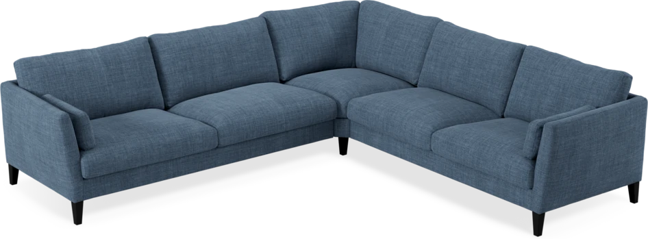 Winston - Hörnsoffa, 3+2-sits - Blå