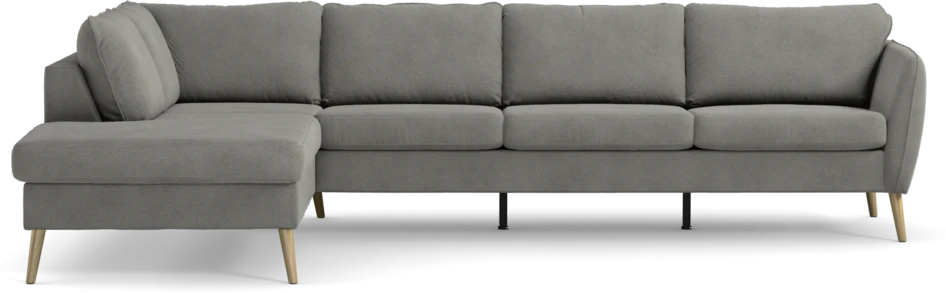County - 3-sits soffa med divan vänster - Grå
