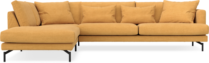 Harper - 3-sits soffa med divan vänster - Gul