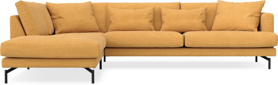 Harper - 3-sits soffa med divan vänster - Gul