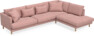 Harper - 3-sits soffa med divan höger - Rosa