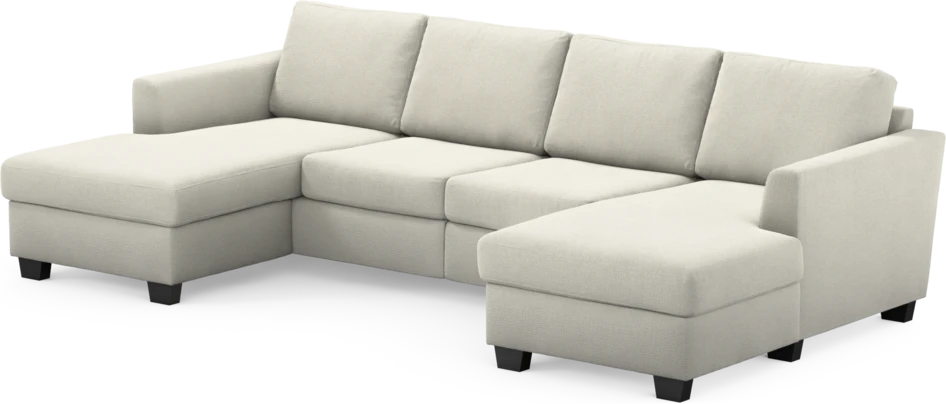 Friday - 2-sits soffa med två schäslonger - Vit