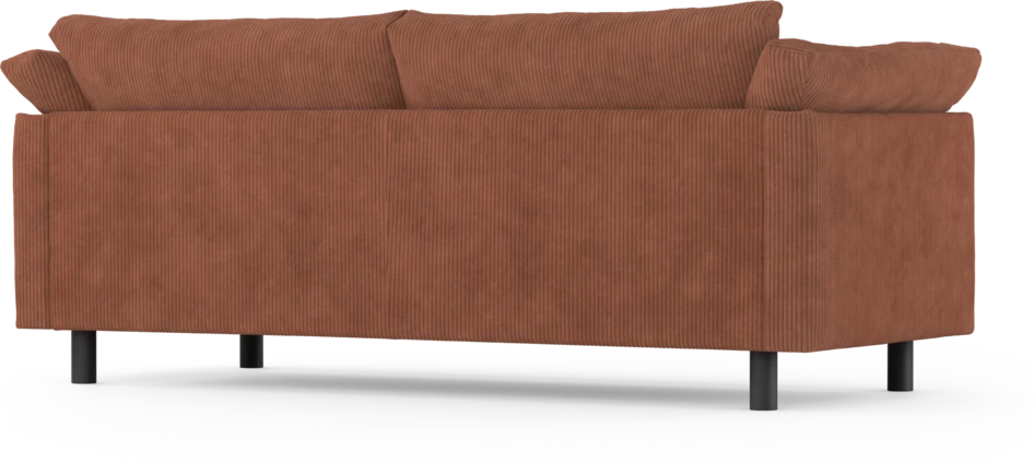 Cherrie - 2,5-sits soffa, hel dyna, fast klädsel - Orange