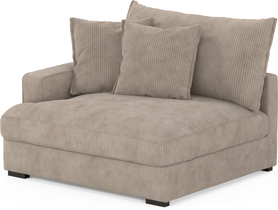 Rossi - 1,5-sits med armstöd vänster - Beige