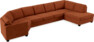 Nevada - 3-sits soffa med cosy hörn vänster och divan höger - Röd
