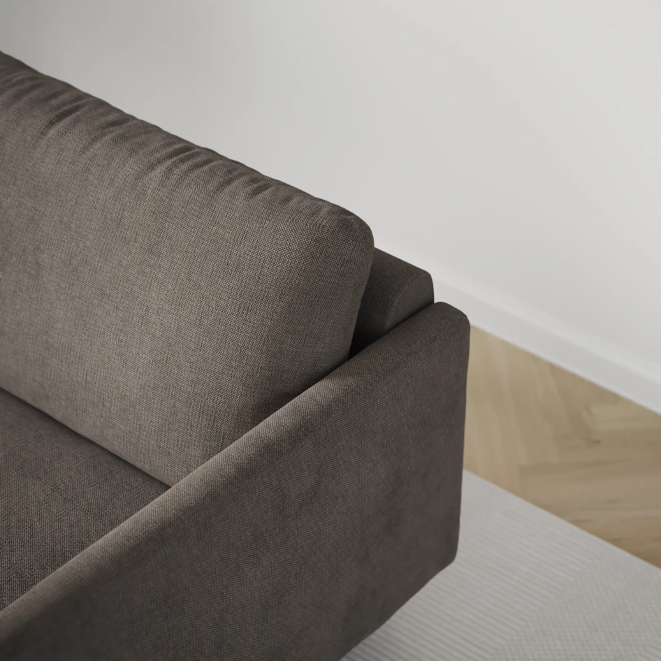 Madison - 2-sits soffa med divan höger - Brun