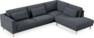 Willow - 3-sits soffa med divan höger, fast klädsel - Blå