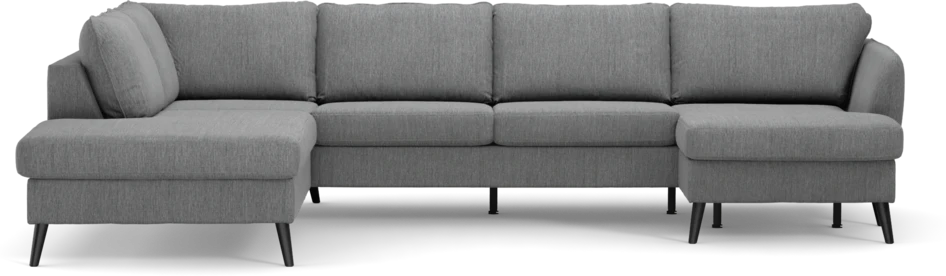 County - 3-sits soffa med divan vänster och schäslong höger - Grå