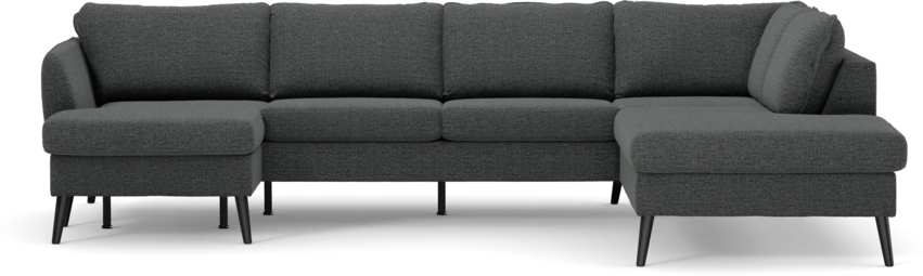 County - 3-sits soffa med schäslong vänster och divan höger - Grå