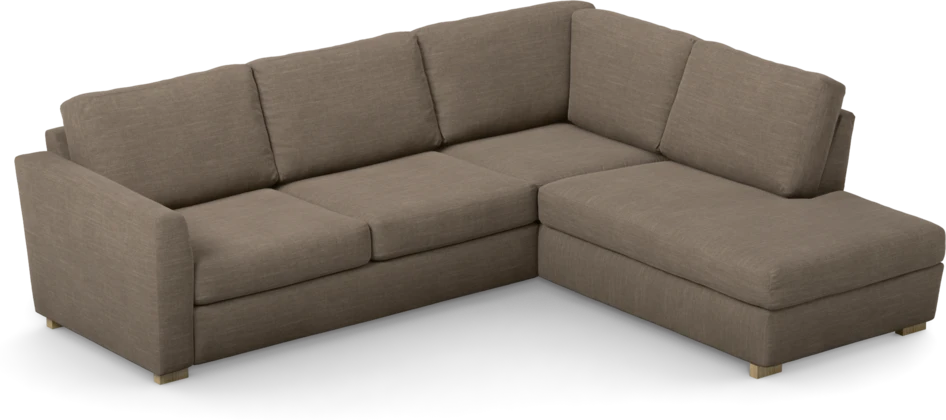 Friday - 2,5-sits soffa med divan höger - Brun