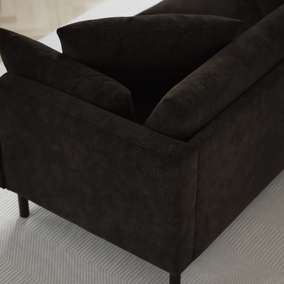 Harper - 4-sits soffa - Brun